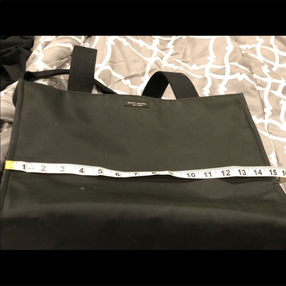 Vintage Kate Spade Canvas Medium Black Nylon Tote - Picture 4 of 8